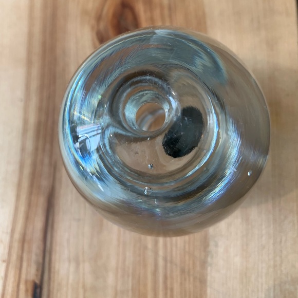 VINTAGE | Blown Glass Art Glass Vase/Oil Lamp - Picture 3 of 7